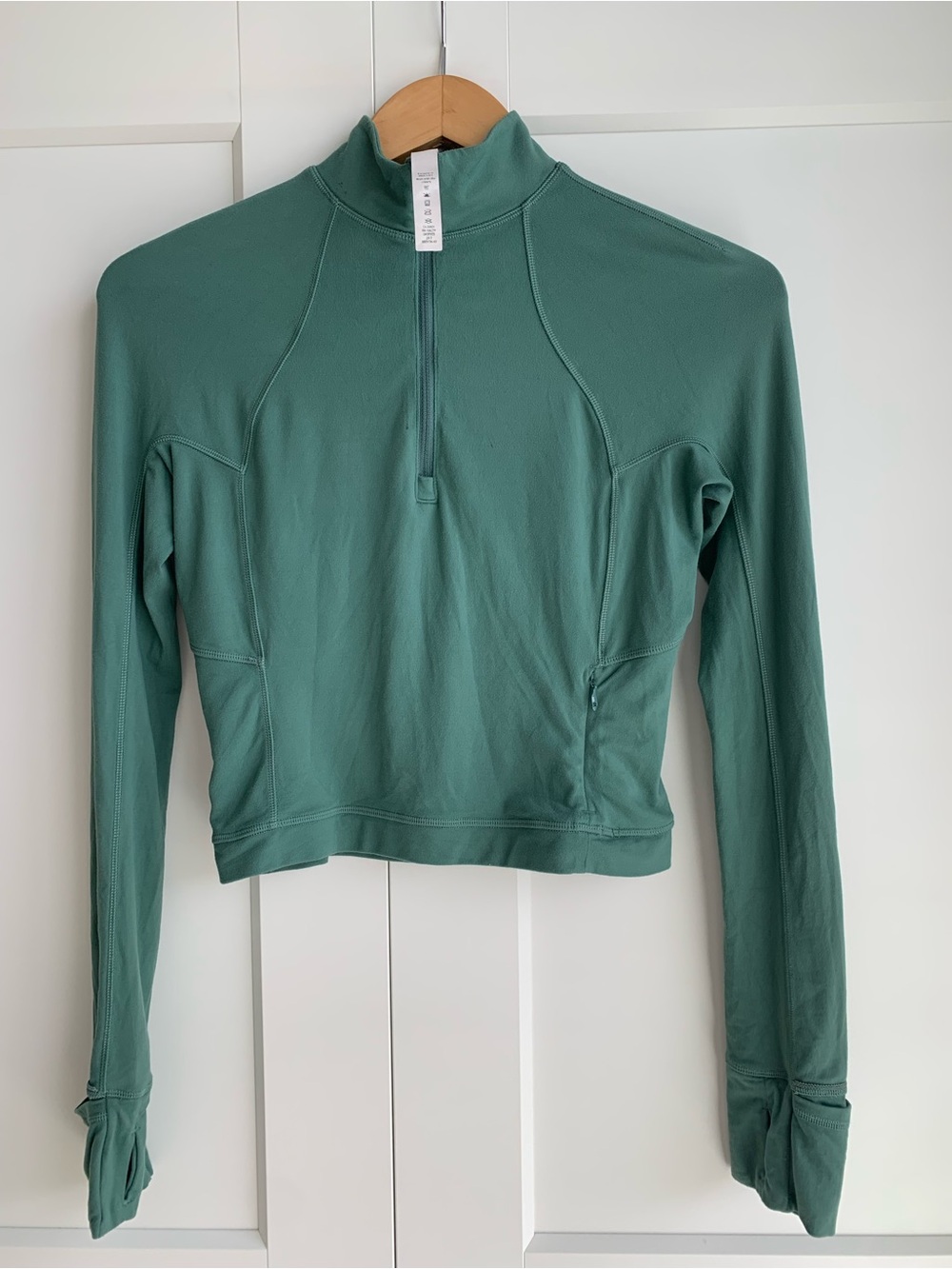 Lululemon Cropped It’s Rulu Run Half-Zip Long Sleeve Top Women’s size 4